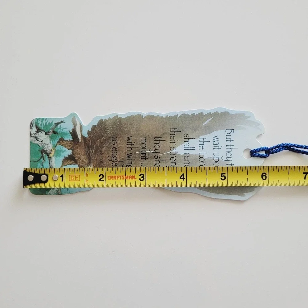 Vintage 90s Bald Eagle Bookmark Patriotic Lord Bible Isaiah 40 Dicksons BKM-1011